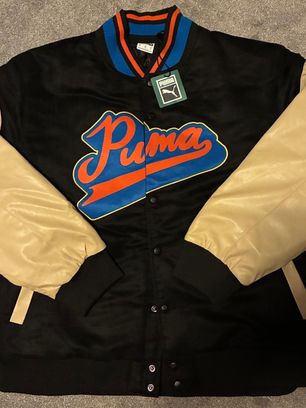 PUMA Mens XL NYC Remix Varsity Jacket NWT